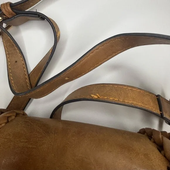 BEI BAO BAO Tom Clovers Brown Faux Leather Tassel Shoulder Bag - Picture 9 of 9